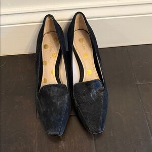 Boden Black Suede Heels
